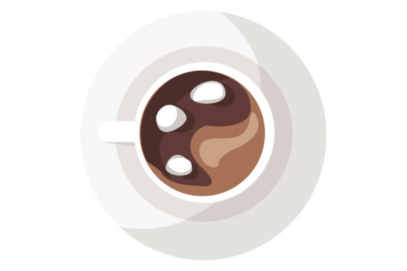 A Cup of Coffee Flat Design