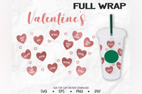 Candy Heart Lover, Venti Cold Cup 24 Oz