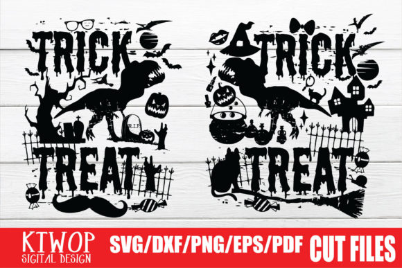 Couple of Halloween Dinosaur T-shirt SVG