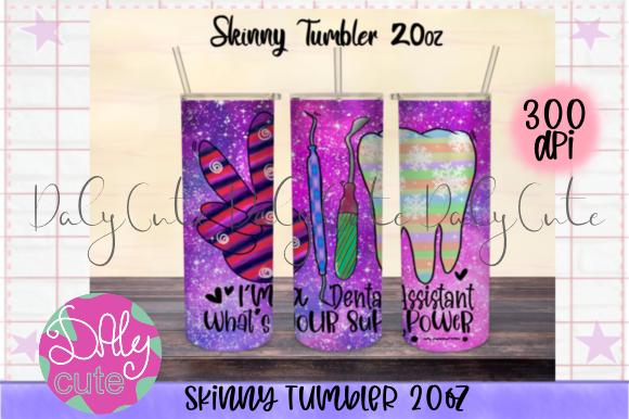 Dental Tumbler 20oz PNG Skinny