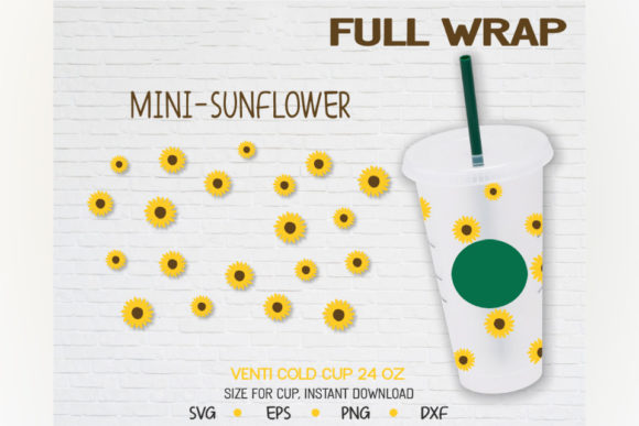 Mini Sunflower, Venti Cold Cup 24 Oz