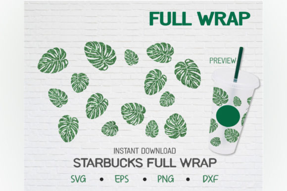 Monstera Botanical, Venti Cold Cup 24 Oz