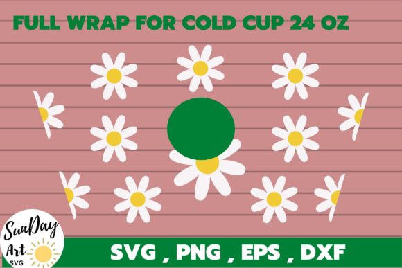 Seamless Daisy Cold Cup