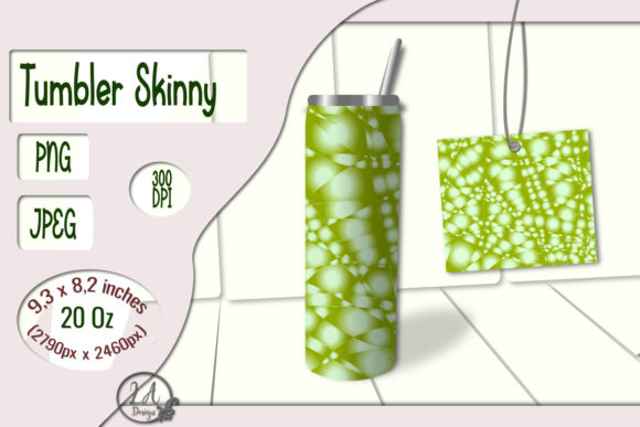 Skinny Tumbler Yellow-Green 02 - 20 OZ