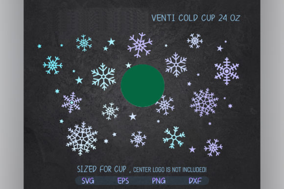 Snow Christmas, Venti Cold Cup 24 Oz