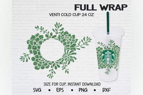Succulent Cactus, Venti Cold Cup 24 Oz