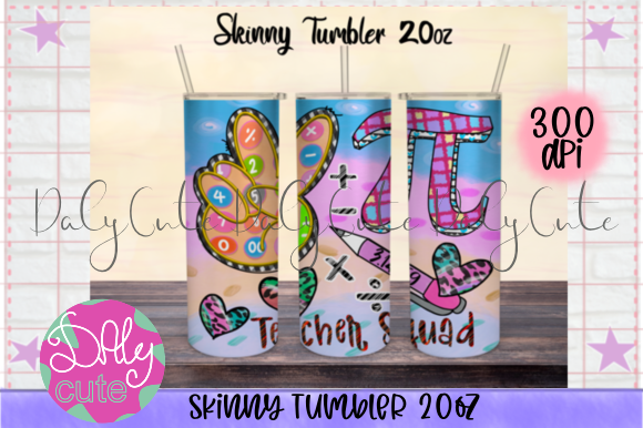 Teacher Math Tumbler 20oz, PI Day PNG